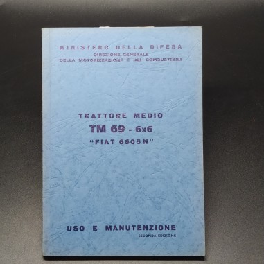 Manuale uso e manutenzione Trattore medio TM69-6x6 "Fiat 6605N", 1971