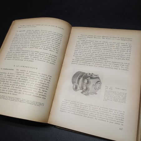 Libro L'automobile, Henry Vuilleumier in francese, 1947. Ingiallimento e piccoli