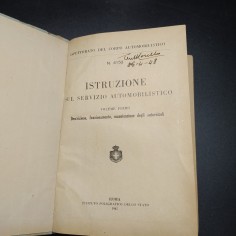 Libro Istruzione sul servizio automobilistico vol.1, Ispettorato, 1945. Spellato 2