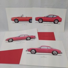 Cartellina auto Lancia Zagato con bozzetti 50x34 cm anni '50-'60. Piccoli aloni 2