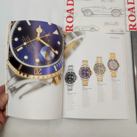 Lotto di 5 cataloghi orologi: Chopard Road Book, Tudor, Rolex e Tag Heuer