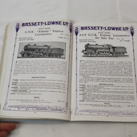 Scale models Bassett-Lowke ltd Section A novembre 1924 buona conservazione