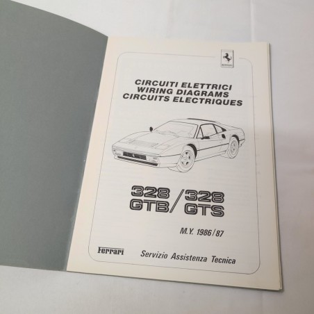 FERRARI Circuiti Elettrici Wiring Diagrams 328 GTB e GTS anno 1986 1987