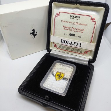 Lingottino in argento Ferrari the Legend edizione Bolaffi numerata 588/1000