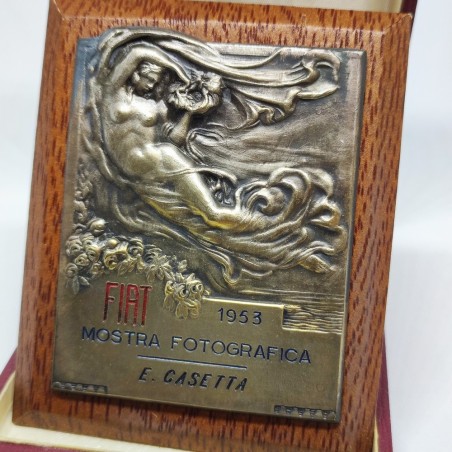Targa premiazione mostra fotografica Fiat 1953 - E. Casetta