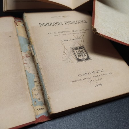 Lotto 3 manuali Hoepli: Teoria matematica, Psicologia Fisiologia, L'alcolismo