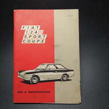 Libretto Uso e manutenzione Fiat 124 sport coupè 4° ed. 1968