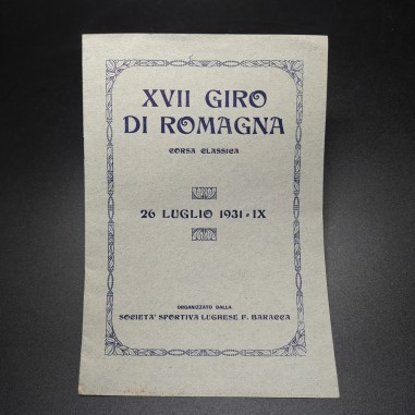 Opuscolo XVII Giro di Romagna corsa classica ciclistica anno 1931 - IX