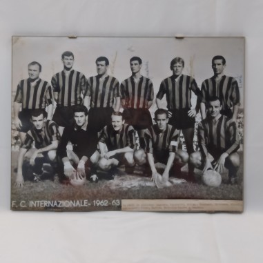 Foto di foto squadra Inter campionato 1962/63 autografi dei giocatori