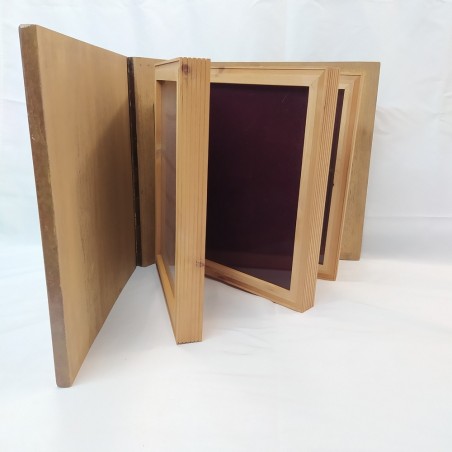 Importante custodia in legno logo RACI anni 30 uso porta placche auto