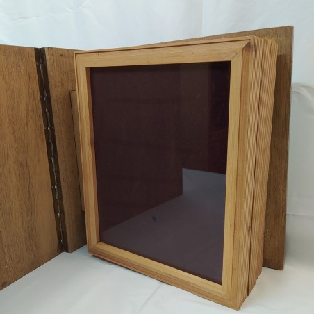 Importante custodia in legno logo RACI anni 30 uso porta placche auto