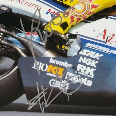 Manifesto pilota Valentino Rossi con autografo in orginale