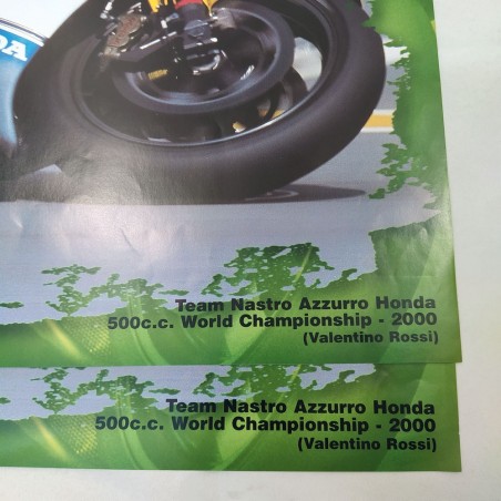 Manifesto pilota Valentino Rossi con autografo in orginale