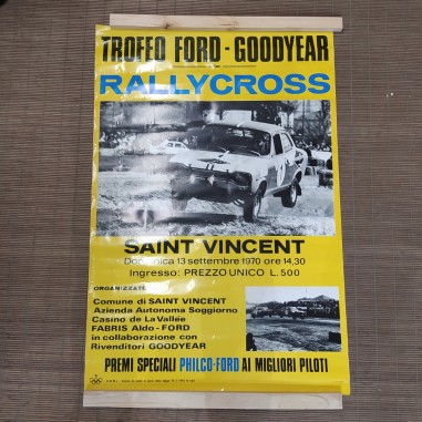 Manifesto rally Saint Vincent Rallycross Ford 13 settembre 1970