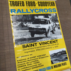 Manifesto rally Saint Vincent Rallycross Ford 13 settembre 1970 2