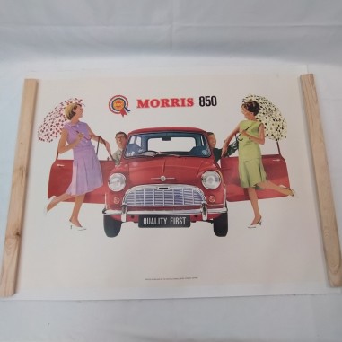 Manifesto Mini Morris 850 formato 70 x93 cm telato