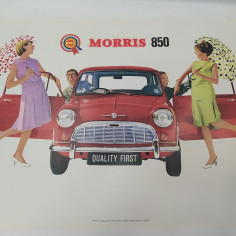 Manifesto Mini Morris 850 formato 70 x93 cm telato 2