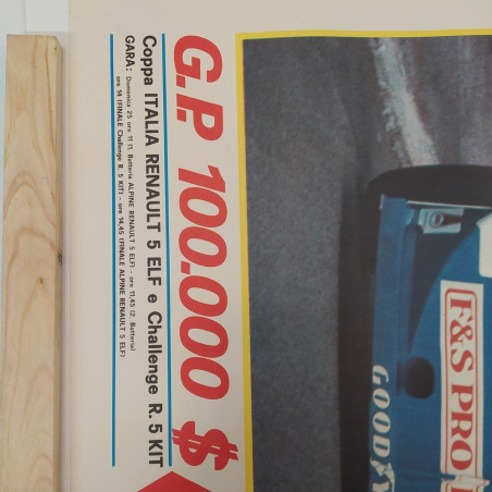 Manifesto Coppa Europa F1 Dino Ferrari Domenica 25  - 73x105 cm telato
