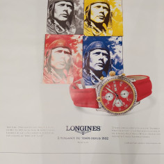 Manifesto orologio Longines Lindberg Catch the Spirit - 100x140 cm 2