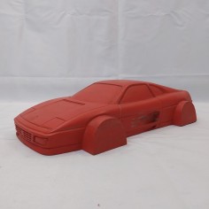 Modellino Makette auto Ferrari Testa rossa in legno 43x24x10 cm