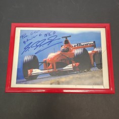 Foto con autografo e dedica Michael Schumacher 32x22 cm 2