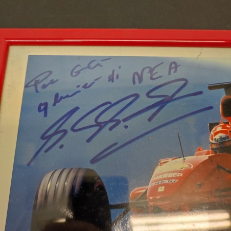 Foto con autografo e dedica Michael Schumacher 32x22 cm
