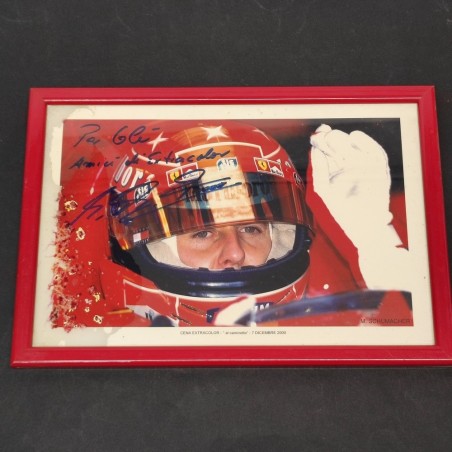 Foto con autografo e dedica Michael Schumacher anno 2000