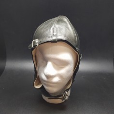 Cuffia da auto in pelle marrone marca Chapal nuova tg 57-58 cm 2