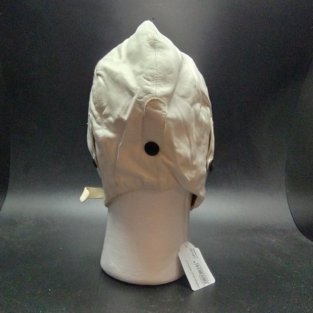 Cuffia da auto in pelle bianca marca Chapal nuova tg 56 cm