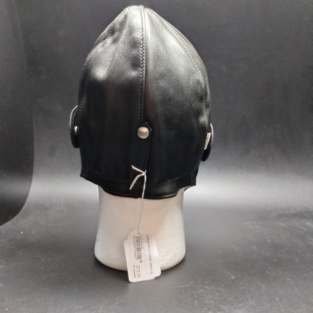 Cuffia vintage stile pilota auto in pelle marrone marca Chapal nuova tg 57-58 cm