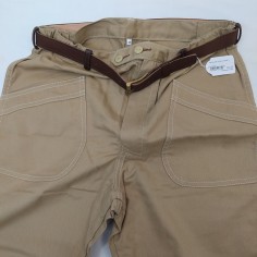 Pantaloni Chapal colore cachi tg M con cintura in pelle nuovi 2