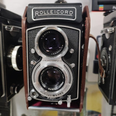 Macchina fotografica Rolleicord Syncro Compur X ottica Xenar 1:3,5/75 custodia 2