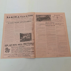 X Parma Poggio 29 aprile 1934 Bollettino ufficiale corsa automobilistica 2
