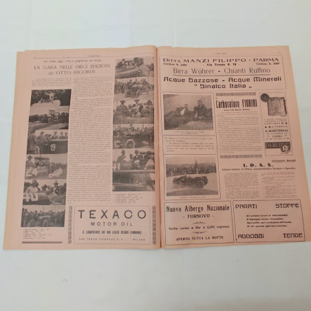 X Parma Poggio 29 aprile 1934 Bollettino ufficiale corsa automobilistica