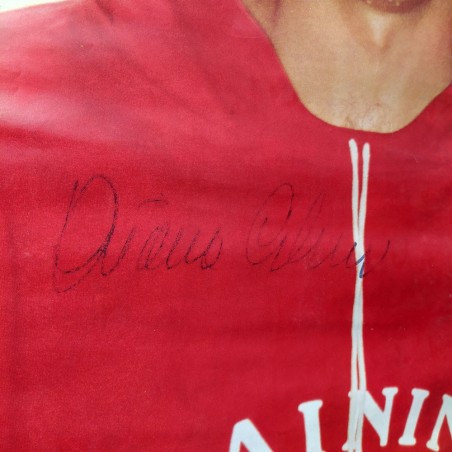 Poster pubblicitario Robe di Kappa autografato dal calciatore Antonio Cabrini
