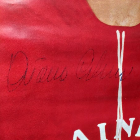 Poster pubblicitario Robe di Kappa autografato dal calciatore Antonio Cabrini