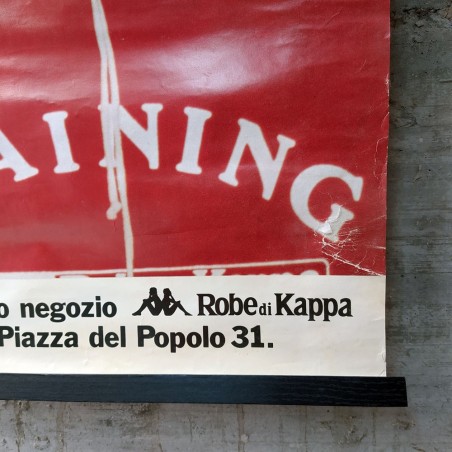 Poster pubblicitario Robe di Kappa autografato dal calciatore Antonio Cabrini