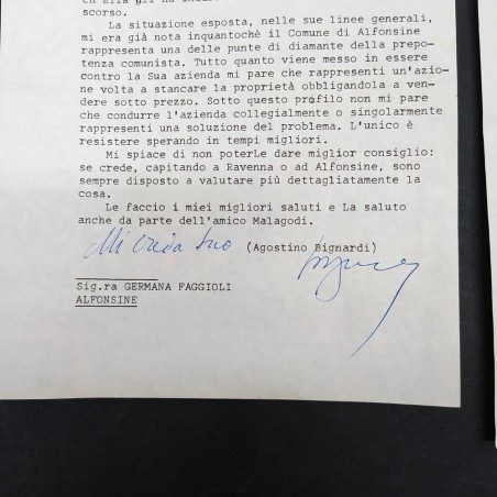 Lettera del Partito Liberale Italiano e lettera della Camera dei Deputati 1969