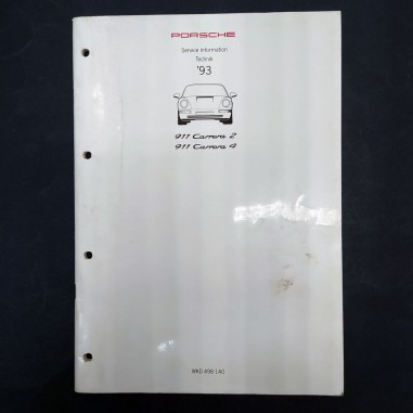 Libretto Service Information Technik '93, Porsche 911. Copertina macchiata