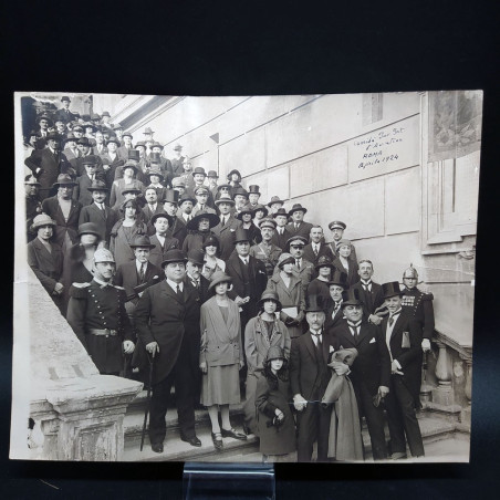 Lotto di 2 foto del comitato areonautico a Roma, 1923/1924. Annotazioni