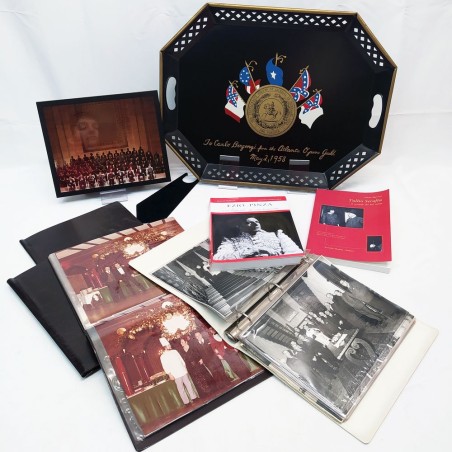 Album foto "I due Foscari", 2 libri cantanti di opera, tenore Bergonzi, vasssoio