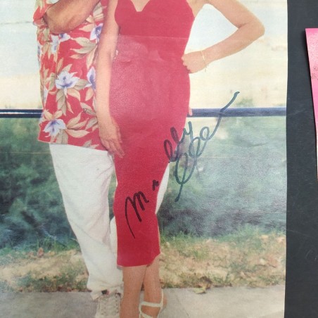 Lotto di due autografi di Milly Carlucci e la giocatrice Consuelo Mangifesta