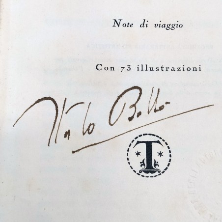 Volume Da Roma a Odessa di Italo Balbo con autografo, 1929. Ingiallimenti