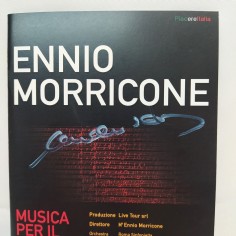 Programma del concerto Musica per il cinema direttore Ennio Morricone autografo 2