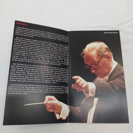 Programma del concerto Musica per il cinema direttore Ennio Morricone autografo