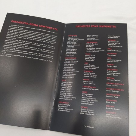 Programma del concerto Musica per il cinema direttore Ennio Morricone autografo