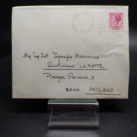 Lettera dell'attore Carlo Dapporto all'amico Ignazio Mormino, 1967. Buono