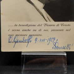 Cartolina di Papa Giovanni XXIII, 1959 con autografo non riconosciuto. Buono 2