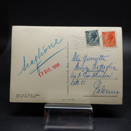 Cartolina di Papa Giovanni XXIII, 1959 con autografo non riconosciuto. Buono