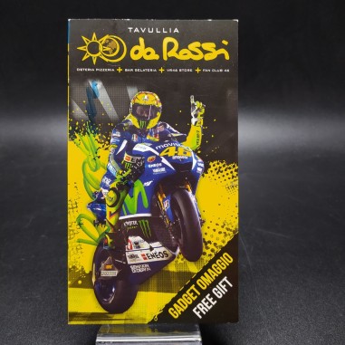 Volantino con autografo di Valentino Rossi, negozio Da Rossi